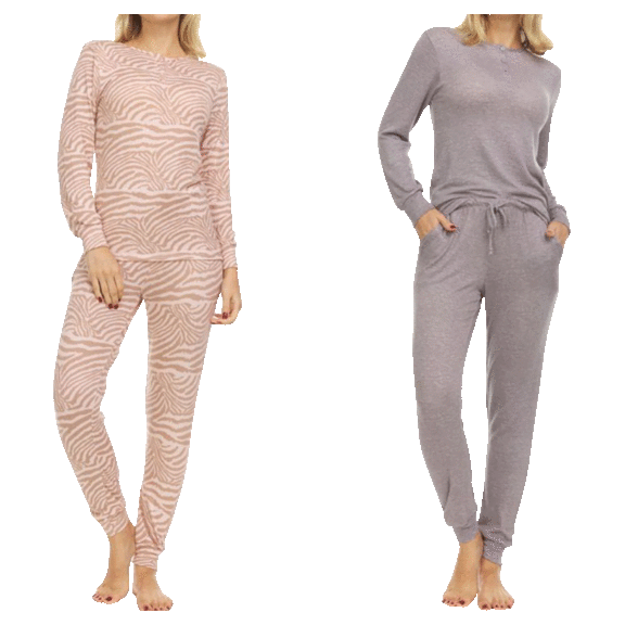 Women's Ultra-Soft Long Sleeve Pajama 4-Piece Set