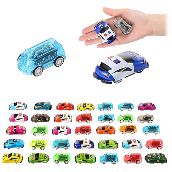 20-Pack: Hakol Pull Back Toy Cars (Assorted Colors and Styles)