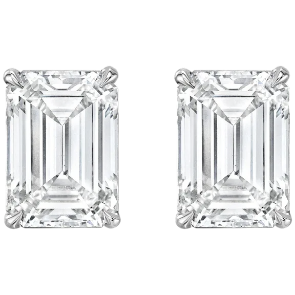 The Emerald-Cut Lab-Grown Diamond Stud Earrings