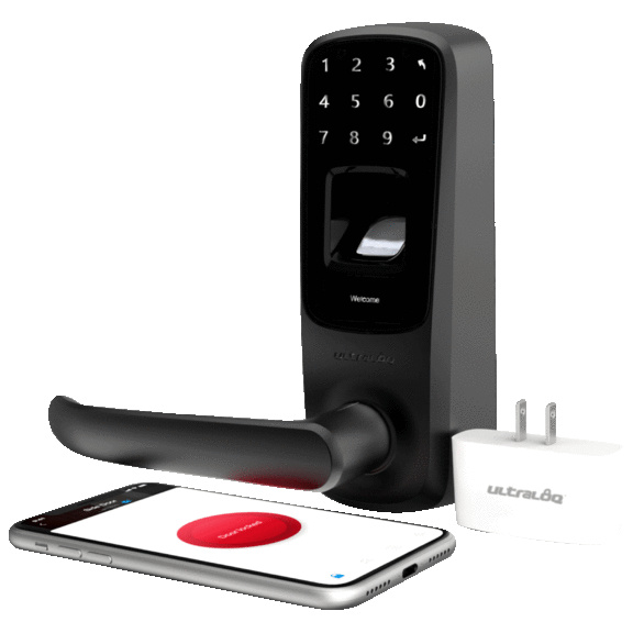 Ultraloq UL3 BT (2nd Gen) Smart Lever Lock + Bridge WiFi Adaptor