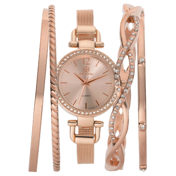 Daisy Fuentes 5 Piece Watch and Bracelet Set