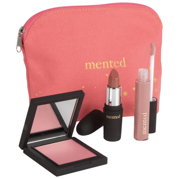 Mented 3-Piece Pink Makeup Set