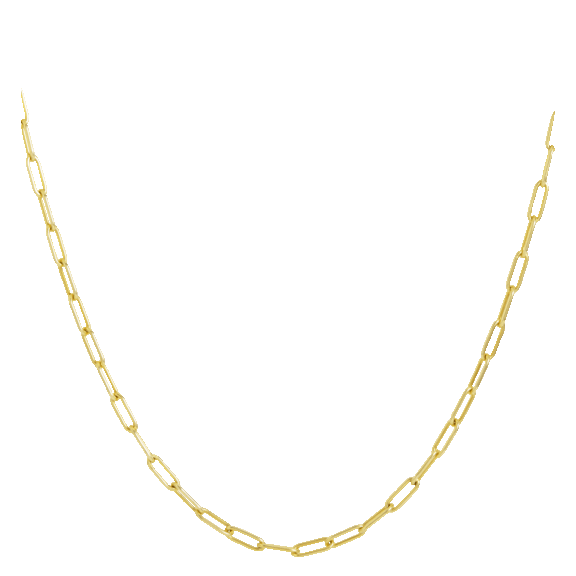 Savvy Cie 18" Paperclip Necklace in 18K Gold Plated or Sterling Silver