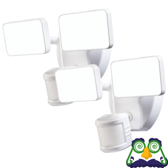 2-Pack: SECUR360 Wired 2000-Lumen LED Wi-Fi Security Lights