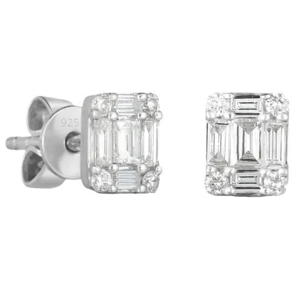 Donatello Gian Sterling Silver Crystal Earrings