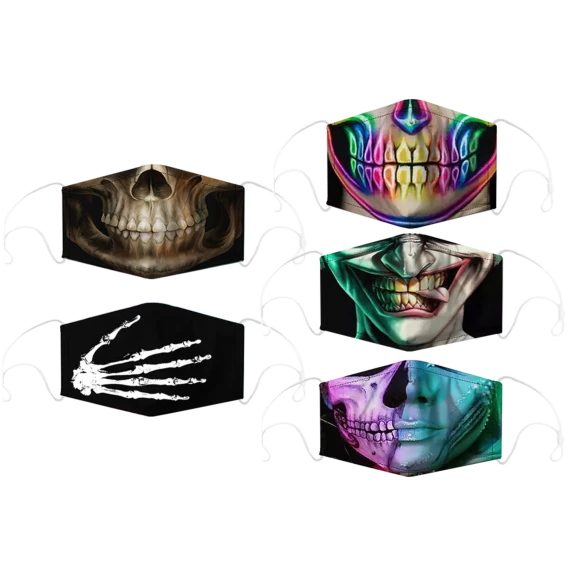 Extreme Fit 3D Halloween Special Scary Faces Reusable Face Masks