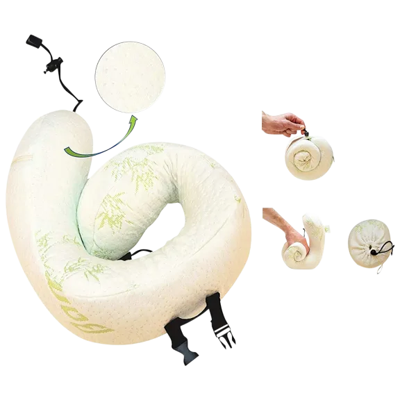 Always4Eco Bamboo Memory Foam Neck Pillow