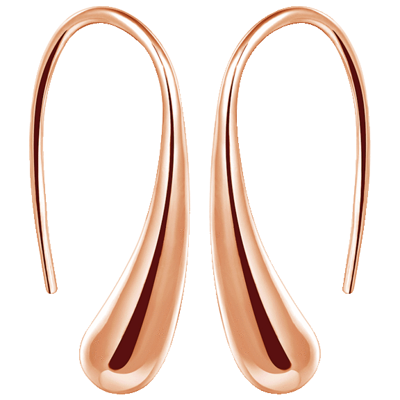 Golden NYC Jewelry 18K Gold Plated Waterdrop Hook Earrings