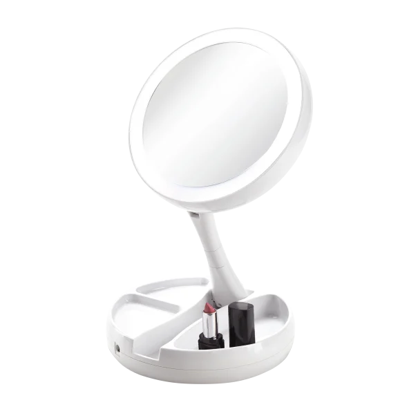 Vivitar Simply Beautiful Fold-Away Double Sided Vanity Mirror