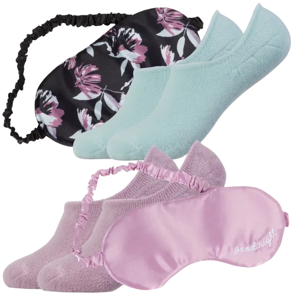 Laundry by Shelli Segal Cozy Eye Mask and Sock Set