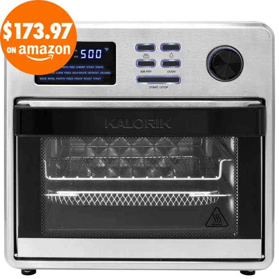 Kalorik Maxx 16 Qt Digital Air Fryer Oven (Black & Stainless Steel)