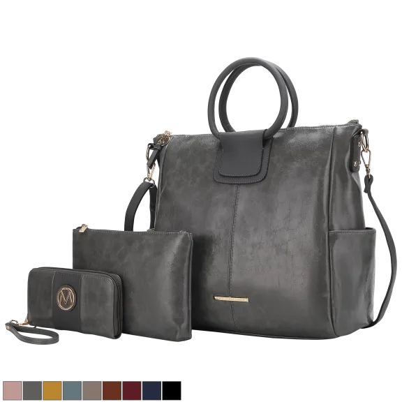 MKF Collection 3-Piece Women’s Zori Tote Bag with Pouch and Wallet