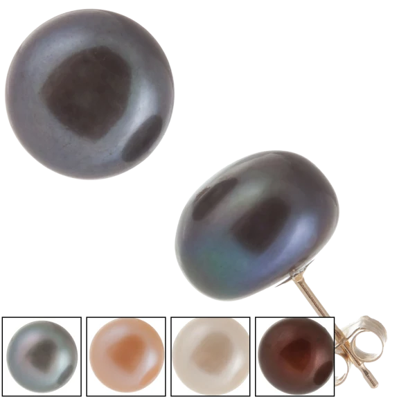 Splendid Pearls 10mm Freshwater Pearl Earrings