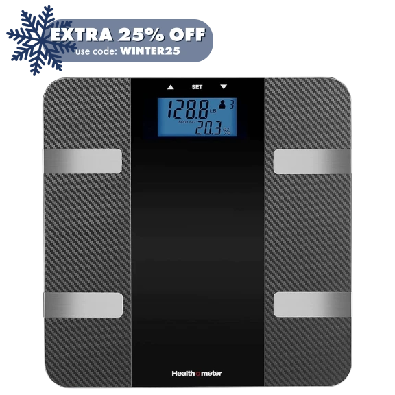 Health-o-Meter Digital Carbon Fiber Total Body Composition Weight Tracking Scale