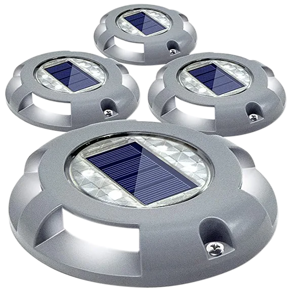 4-Pack: Lifeproof LED Solar Weatherproof Deck/Driveway Lights