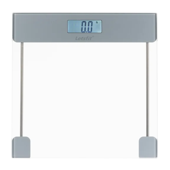 Letsfit Clear Tempered Glass Digital Body Weight Scale