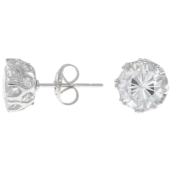 CZ by Kenneth Jay Lane Round Cubic Zirconia Earring