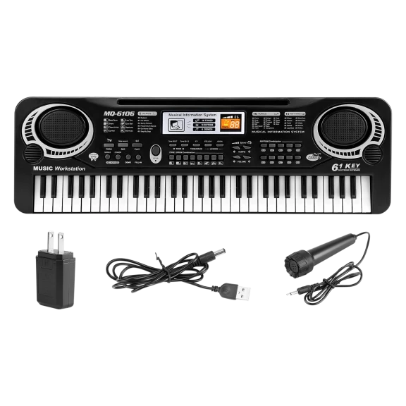 Fresh Fab Finds 61 Keys Kids Learning Keyboard & Microphone Set