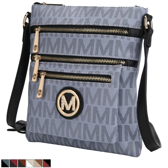 MKF Collection Beatrice M Signature Multi Compartments Crossbody by Mia K