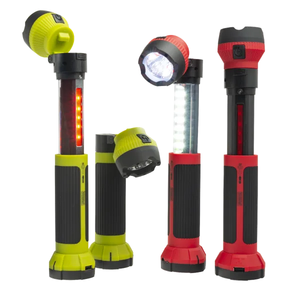2-Pack MobilePower Rechargeable & Extendable LED Worklights with Swivel Head