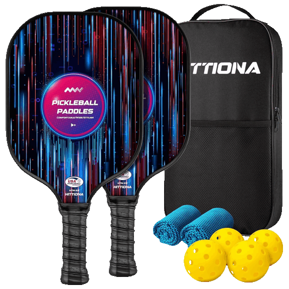 Hittiona 2-Paddle USAPA Approved Pickleball Racket Classic Set