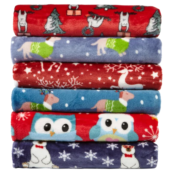 Noble House Holiday Animals Microfiber Plush Throw