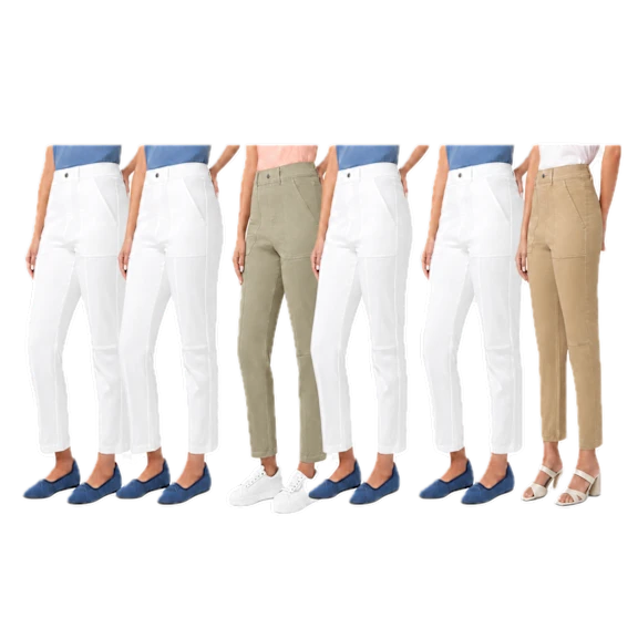 2-Pack: HUE Stretch Utility Pants
