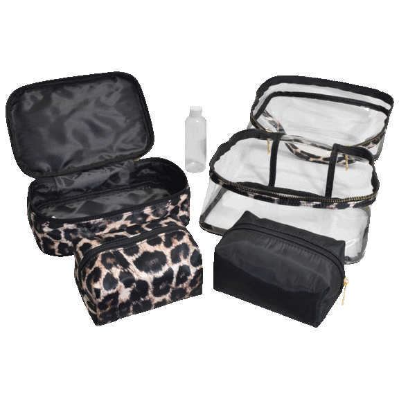 Adrienne Vittadini 4-Piece Cosmetic Case Train Set