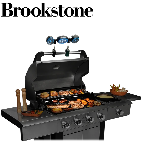 Brookstone BBQ Grill Light and Fan