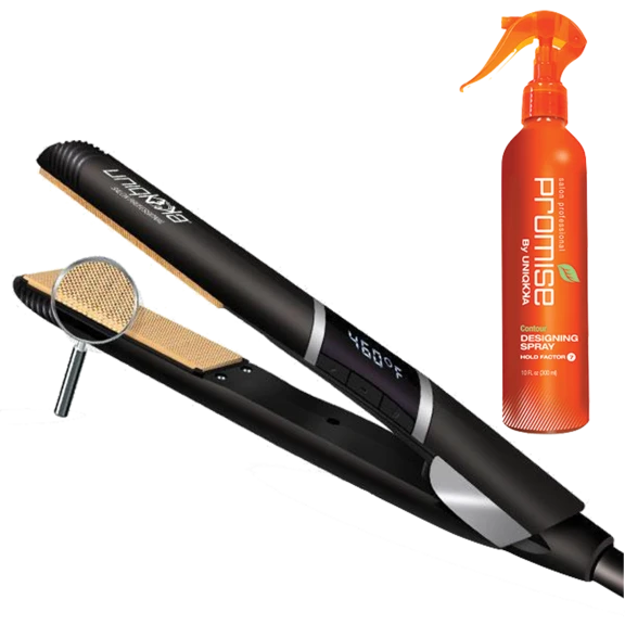 Uniqkka Nano Fiber Straightener with Uniqkka Promise Spray