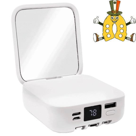Aduro PowerUp Glow Portable Power Bank and Compact Mirror