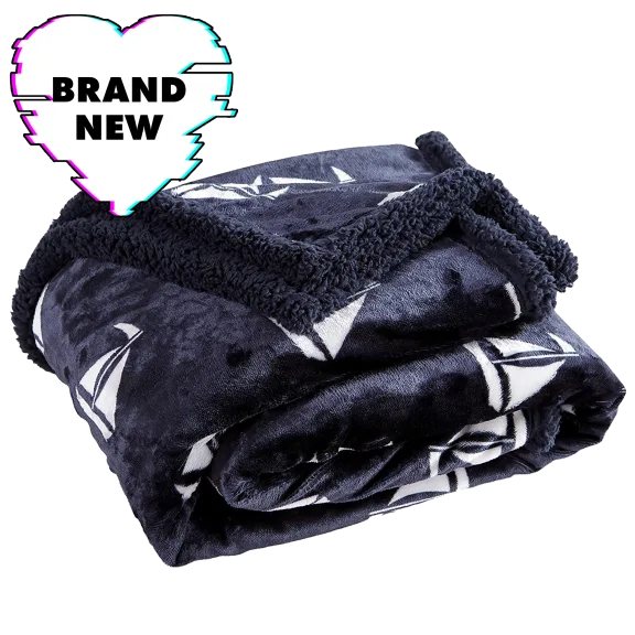 Lala+Bash Coleman Navy Sailboat Sherpa Throw