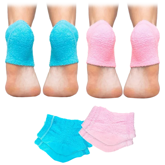 2-Pack: Miley Cosmetics Gel Moisturizing Fizzy Spa Heel Socks