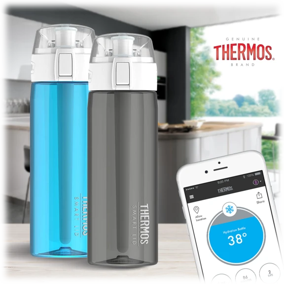 Thermos 24oz Hydration Bottle with Connected Smart Lid