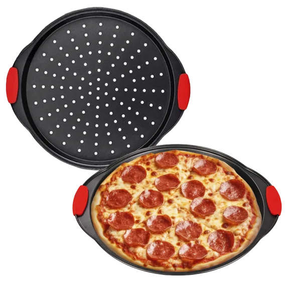 Cheer Collection Nonstick Pizza Tray (13")