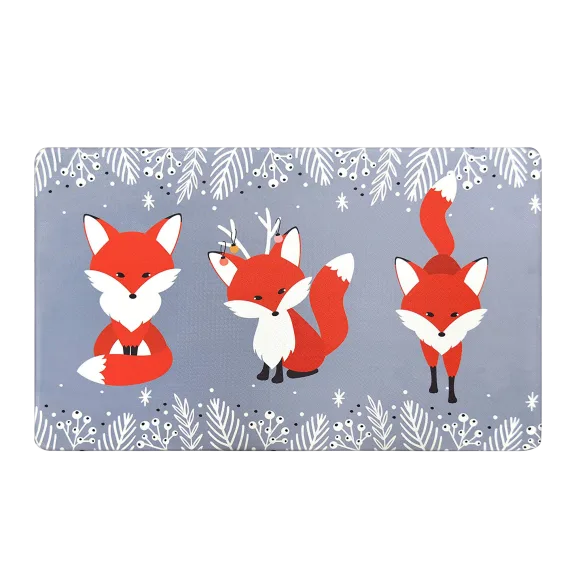J&V Textiles Fox Anti-Fatigue Holiday Kitchen Mat
