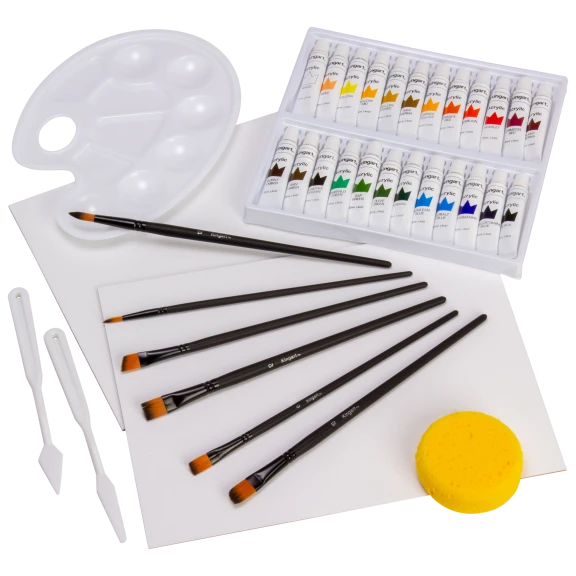 King Art 36-Piece Studio Acrylic Paint Starter Art Set