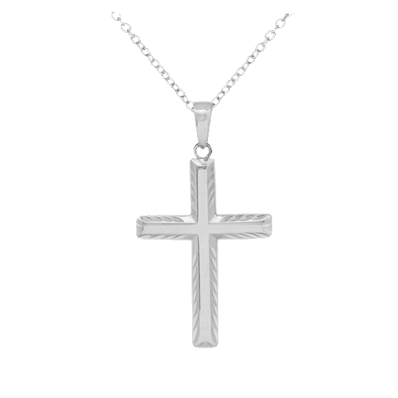 Savvy Cie Beveled Cross Necklace