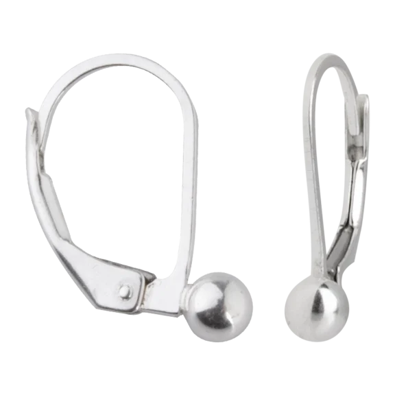 A&M Sterling Silver Ball Hoop Earrings
