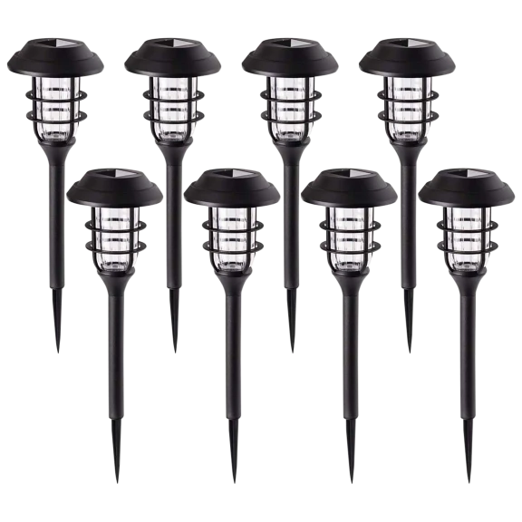 8-Pack: Classic Outdoor Solar Pathway Lights