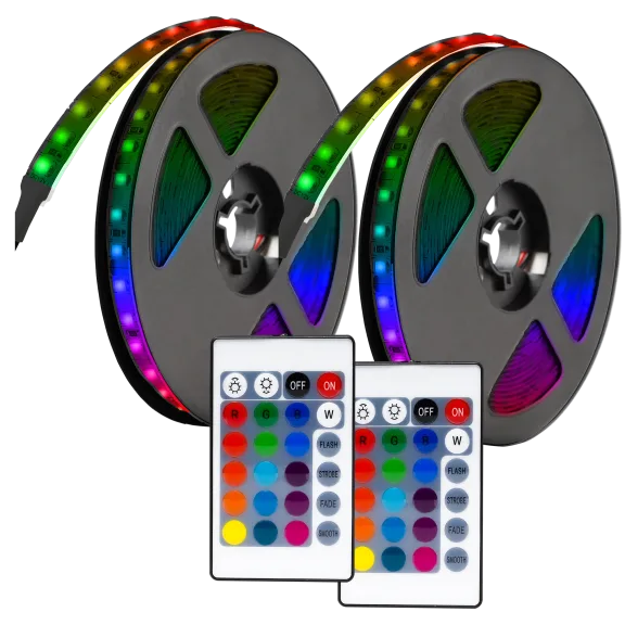 2-Pack: Tech Theory Illuminated Color Changing Strip Lighting w/ Remote Control