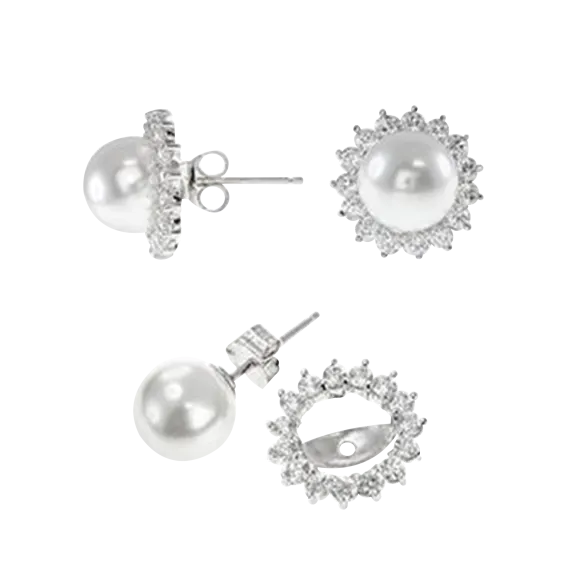 Jardin Jewelry Pearl and CZ Earrings