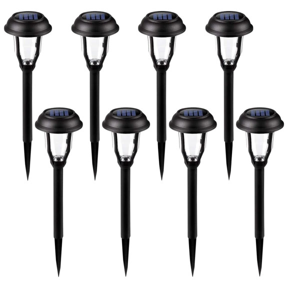 8-Pack: Solar Outdoor Waterproof Garden Lights