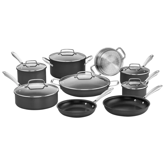 15-Piece: Cuisinart Professional Non-Stick Hard Anodized Cookware