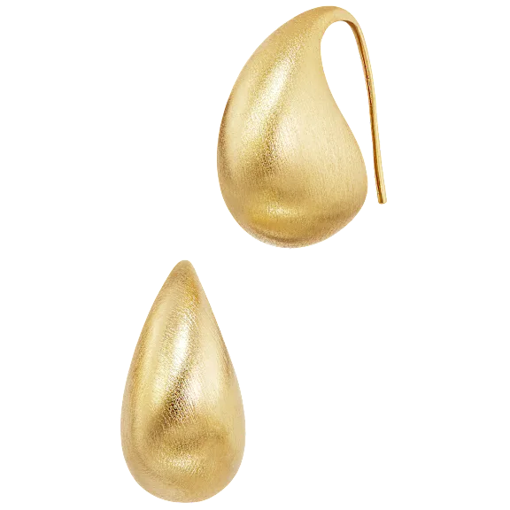 Savvy Cie Gold Plated Teardrop Earrings