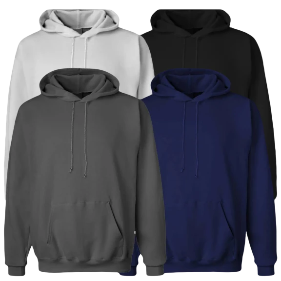 2-Pack: Men's Fleece Pullover Hoodies
