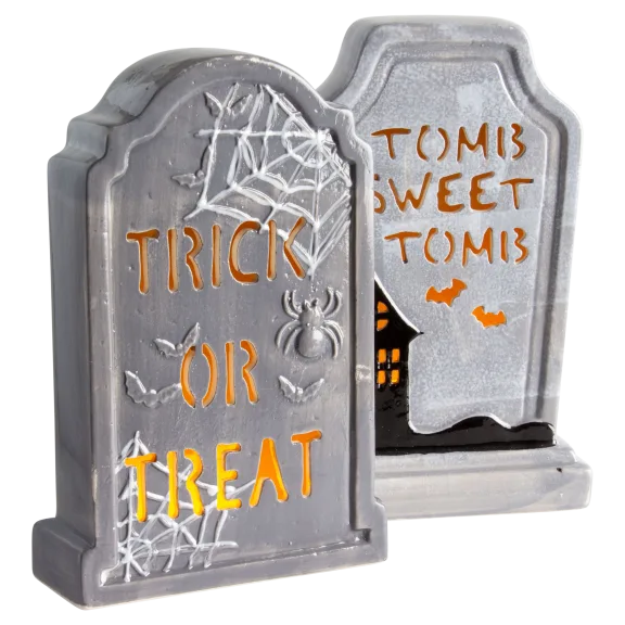 Mr. Halloween 10" Ceramic LED Tombstone with Timer