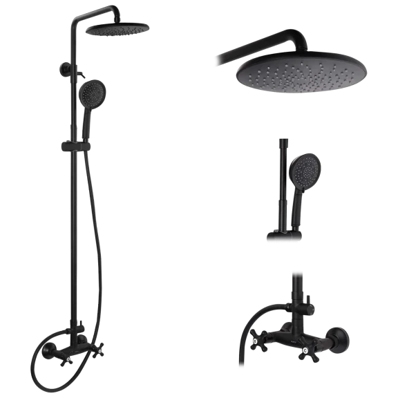 Dalmo Complete Oil-Rubbed Bronze Shower Head and Temperature Knobs Set
