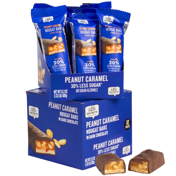 24-Pack: Little Secrets Dark Chocolate Peanut Caramel Nougat Bars