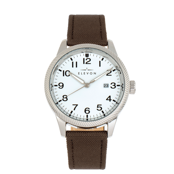 Elevon Bandit Leather-Band Watch With Date